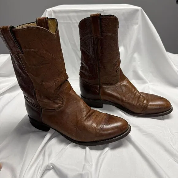 Justin 3162 Jackson Deerlite Cowboy Western Leather Roper Men's Boots‎ 8.5 D