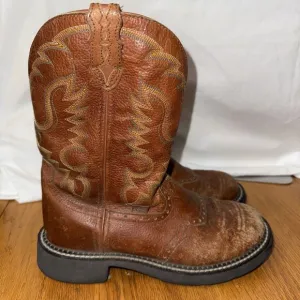 Justin Gypsy Cowgirl Women's Brown/Red Western Cowboy Boots L9908 Size 9B Womens