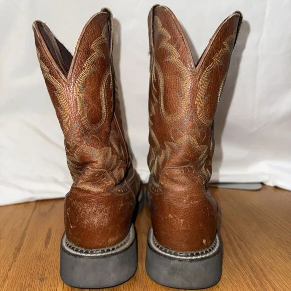 Justin Gypsy Cowgirl Women's Brown/Red Western Cowboy Boots L9908 Size 9B Womens