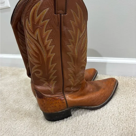 JUSTIN • Women’s Brown Leather Cowboy Boots Style C 2041 Size 9.5