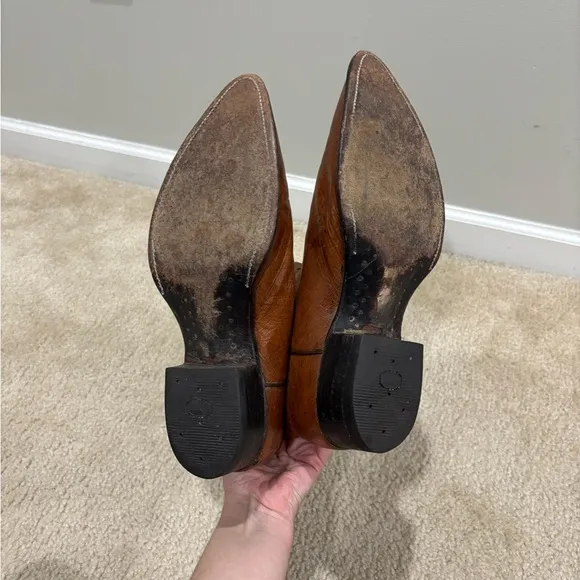 JUSTIN • Women’s Brown Leather Cowboy Boots Style C 2041 Size 9.5