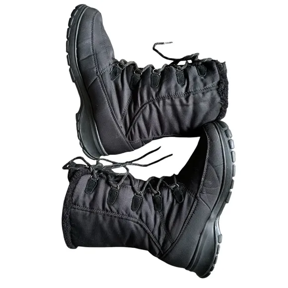 Kamik Brooklyn Snow Boots Shoes Black Lace Up Waterproof Insulated Outdoor 10