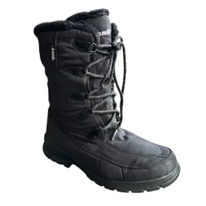 Kamik Brooklyn Snow Boots Shoes Black Lace Up Waterproof Insulated Outdoor 10