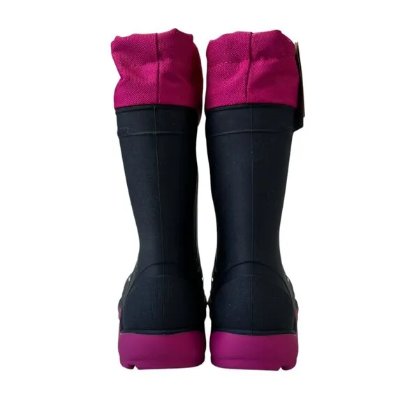 Kamik Snobuster 1 Navy Magenta WP Insulated Rain Boots Youth Girl's Size 12 K
