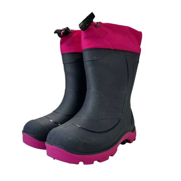 Kamik Snobuster 1 Navy Magenta WP Insulated Rain Boots Youth Girl's Size 12 K