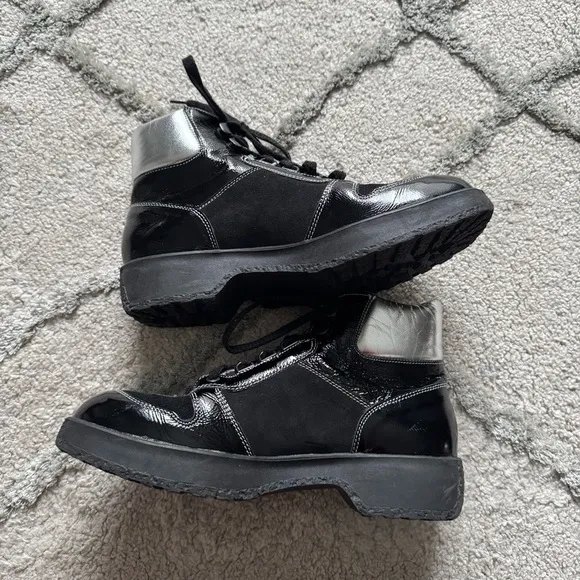 Kandahar black combat boots lace up Urban Hikers silver 38 / 7.5
