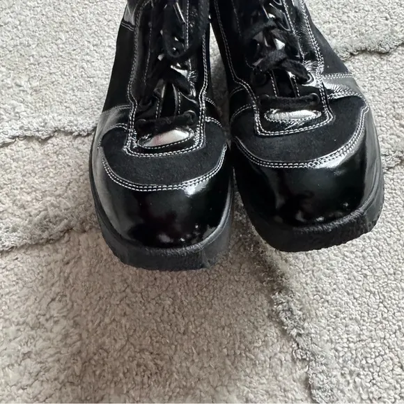 Kandahar black combat boots lace up Urban Hikers silver 38 / 7.5