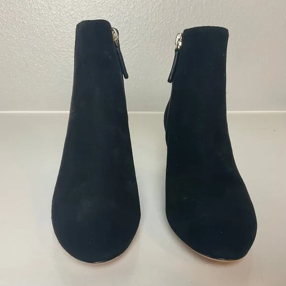 Kate Spade Women's Boots Size US 5.5 Black Suede Studded Block Heel Serendipity