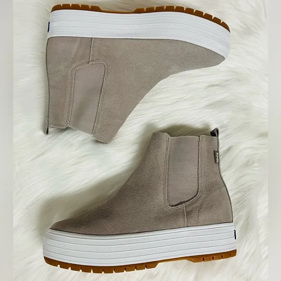 Keds The Platform Chelsea In Lug Gray Chelsea Boots Size 6 NWOB