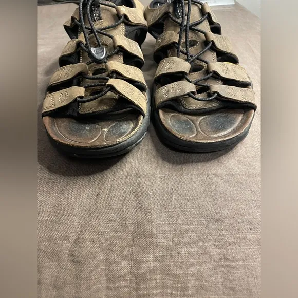 Keen Daytona Cork Footbed Hiking Sandals Waterproof‎ Mens 9 Brown Leather