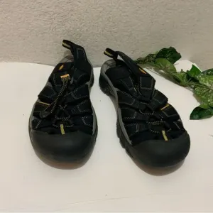 Keen Mens Hiking Sport Sandals Black Gray Adjustable Bungee Cord US 9/42