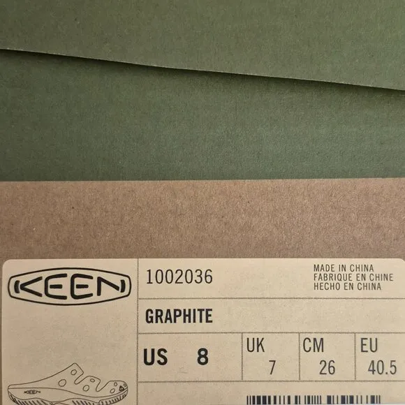 Keen Men's Size 8 Yogui Arts Slides - Graphite 1002036 New in Box
