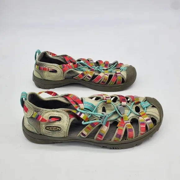 Keen Shoes Youth 5 Whisper Raya Sport Water Hiking Sandals Fusion Rainbow