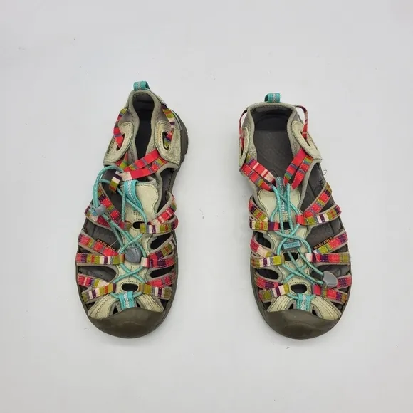 Keen Shoes Youth 5 Whisper Raya Sport Water Hiking Sandals Fusion Rainbow