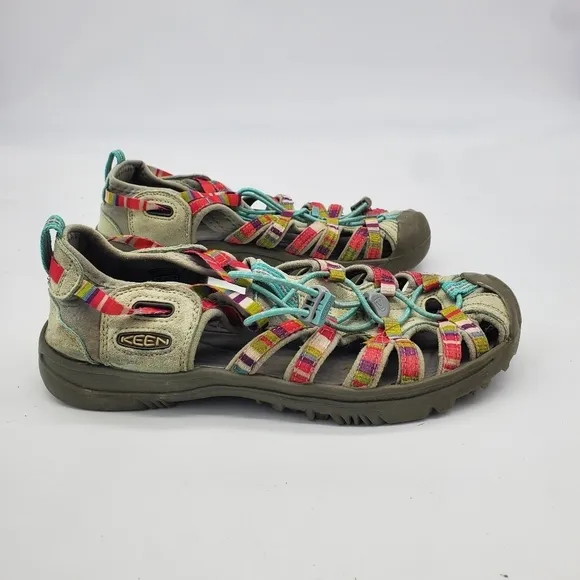 Keen Shoes Youth 5 Whisper Raya Sport Water Hiking Sandals Fusion Rainbow