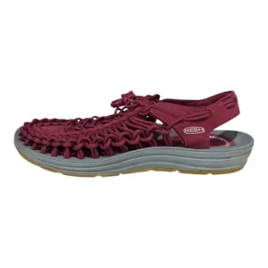 KEEN Uneek Unique Dark red Bungee Cord Fisherman Hiking Sandals Women's Size 7.5