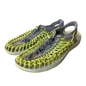 Keen Womans 11 Uneek Open Air Hiking Sneaker Elastic Cord Water Sandals Green