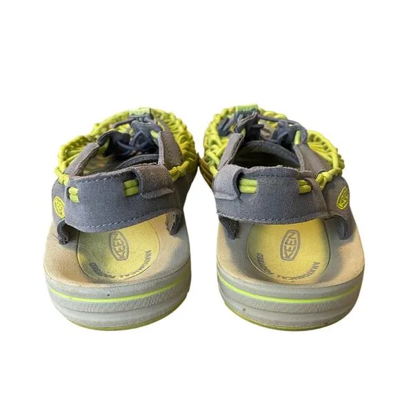 Keen Womans 11 Uneek Open Air Hiking Sneaker Elastic Cord Water Sandals Green