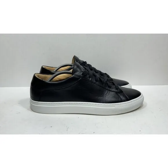KOIO Capri Low Top Sneaker Black Leather Lace Up Casual Mens Size 11 / 44 Shoes