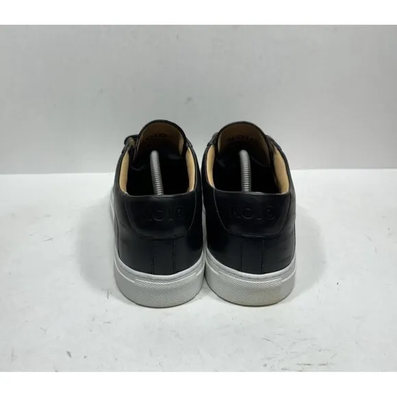 KOIO Capri Low Top Sneaker Black Leather Lace Up Casual Mens Size 11 / 44 Shoes