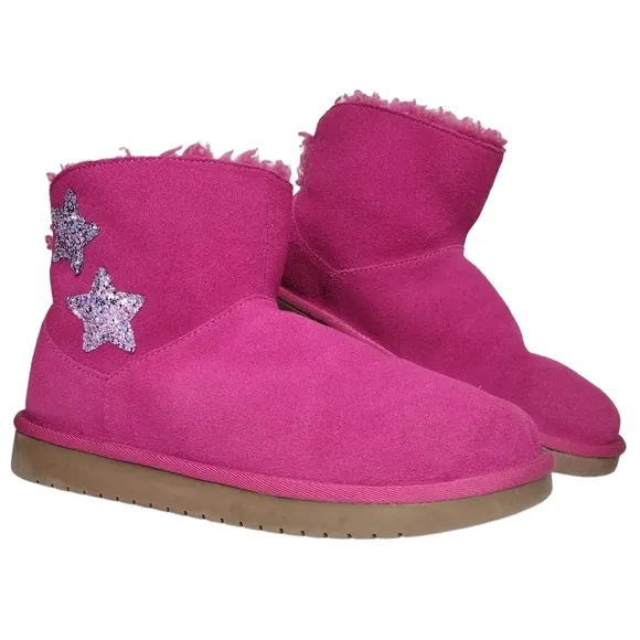 Kookaburra By Ugg Pink Star Mini Suede Girls Boots
