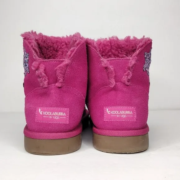 Kookaburra By Ugg Pink Star Mini Suede Girls Boots