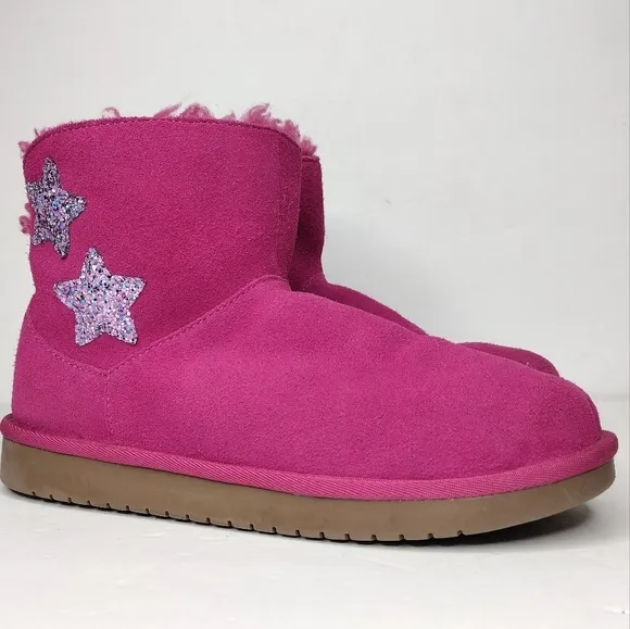 Kookaburra By Ugg Pink Star Mini Suede Girls Boots