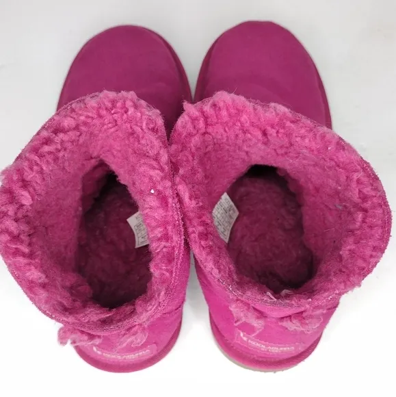 Kookaburra By Ugg Pink Star Mini Suede Girls Boots