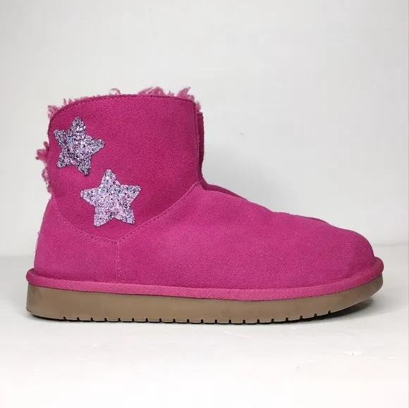 Kookaburra By Ugg Pink Star Mini Suede Girls Boots