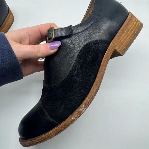 Kork-Ease Niseda Black Leather Shoes Size 6
