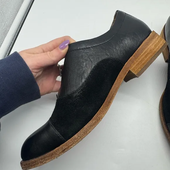Kork-Ease Niseda Black Leather Shoes Size 6