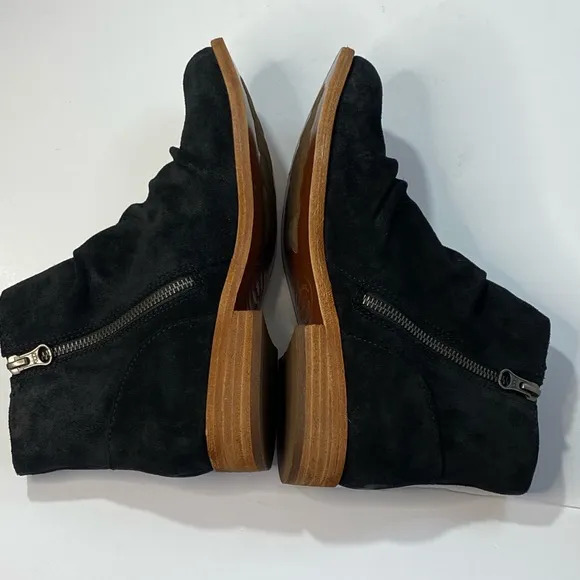 Kork-Ease Suede Giba Ruched Ankle Boots