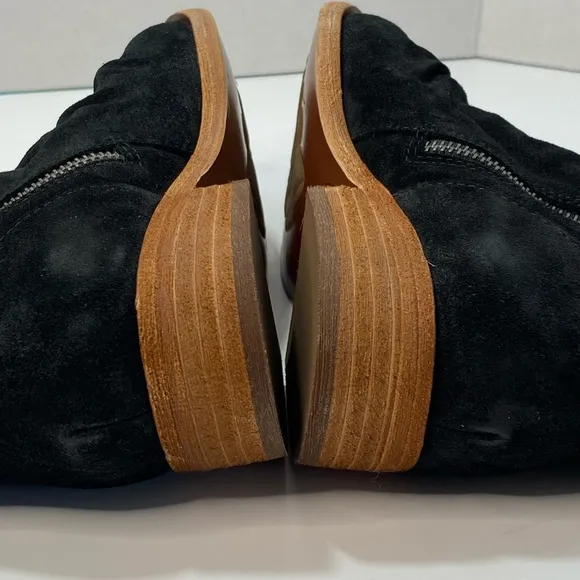 Kork-Ease Suede Giba Ruched Ankle Boots