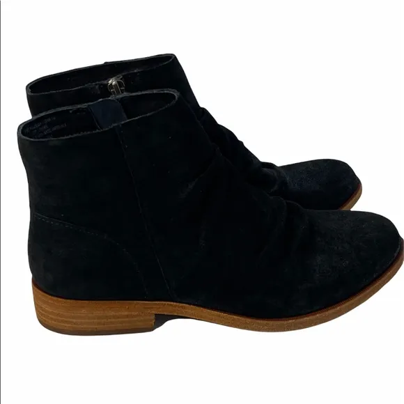 Kork-Ease Suede Giba Ruched Ankle Boots