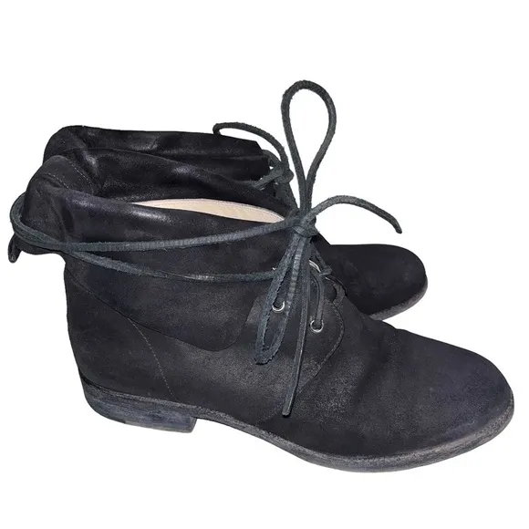 Kors Michael Kors Black Leather Peter Pan Moto Boots