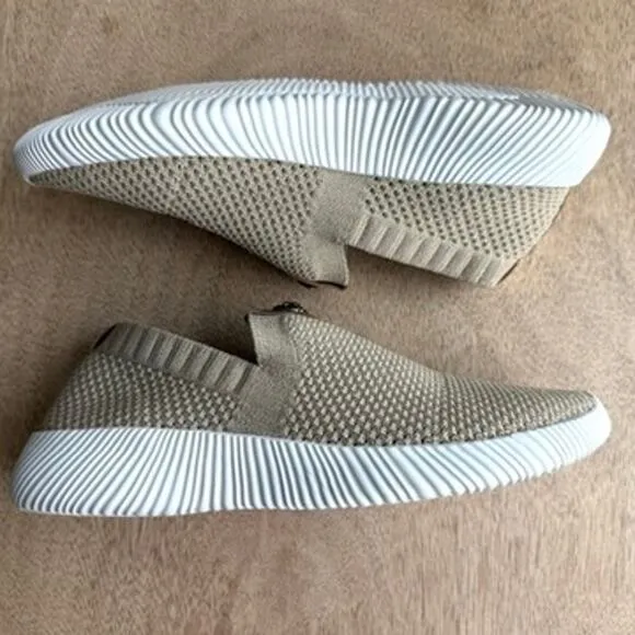 Kurt Geiger London Slip On Sneakers Gold Knit Eagle Logo Casual Shoes 39