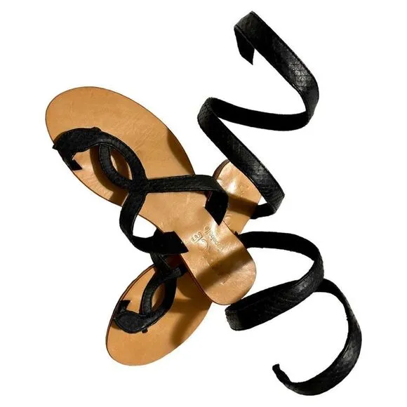 L Space Black Leather Gladiator Sandals – Size 7.5