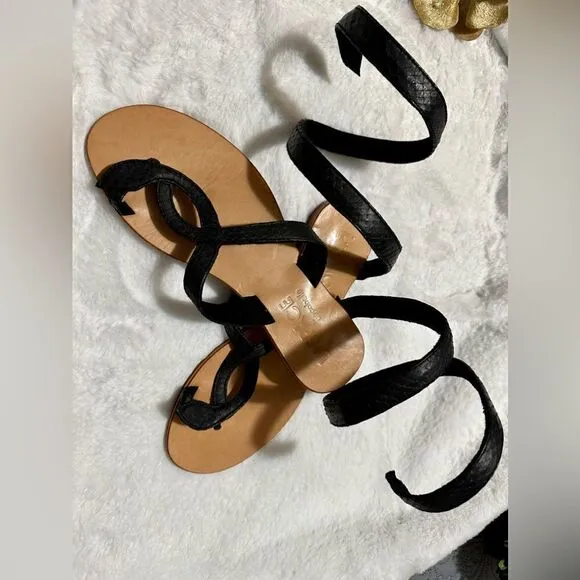 L Space Black Leather Gladiator Sandals – Size 7.5