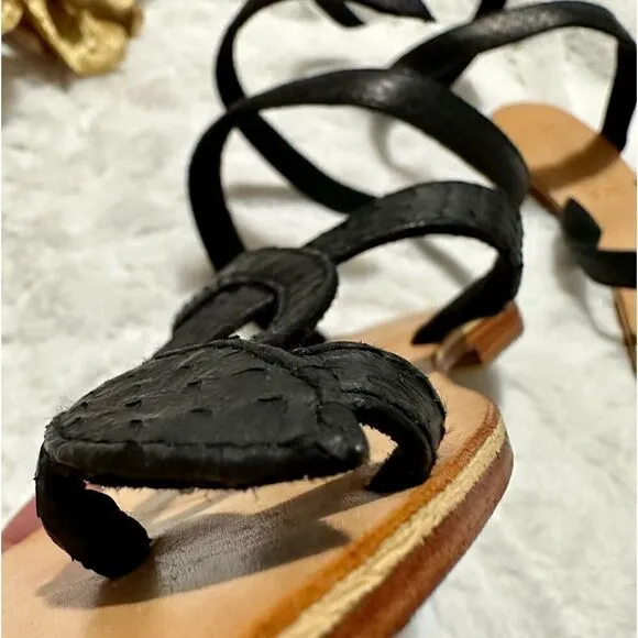 L Space Black Leather Gladiator Sandals – Size 7.5