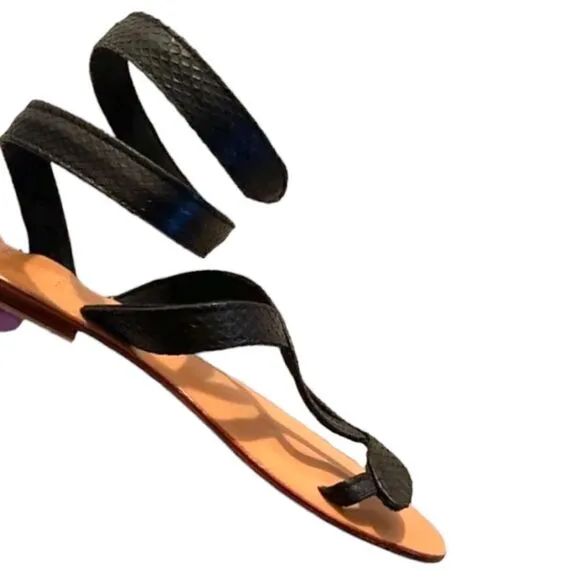 L Space Black Leather Gladiator Sandals – Size 7.5