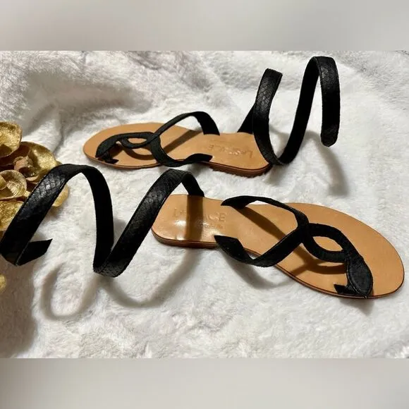L Space Black Leather Gladiator Sandals – Size 7.5