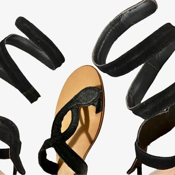 L Space Black Leather Gladiator Sandals – Size 7.5