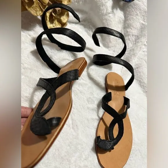 L Space Black Leather Gladiator Sandals – Size 7.5