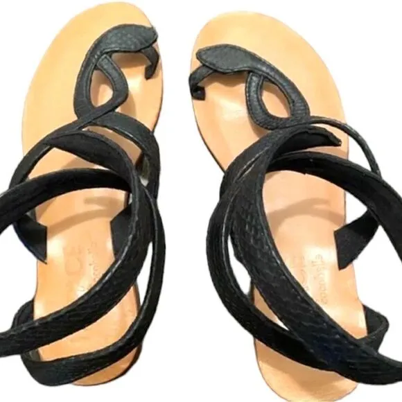 L Space Black Leather Gladiator Sandals – Size 7.5