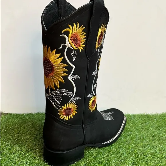 Ladies Leather Cowgirl Rodeo Western Mexican Boots Bota Mujer Vaquera de piel