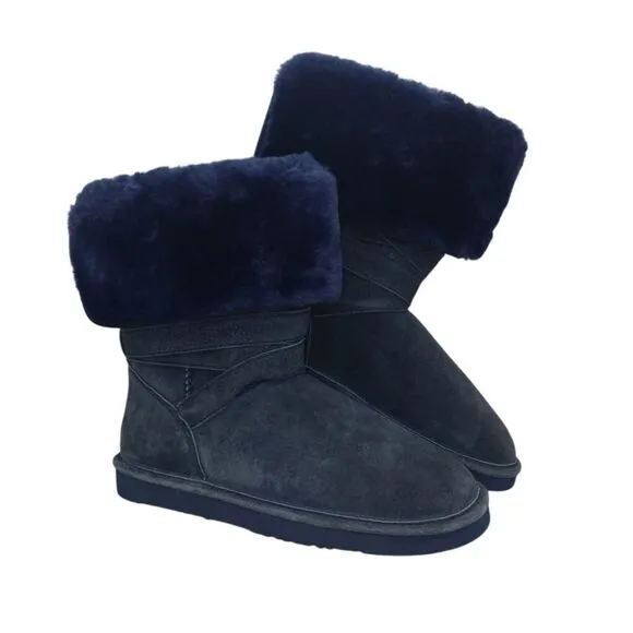 Lamo Womens NEW w/Tags Fully Lined Blue Suede Water Resistant Boots - sz. 8