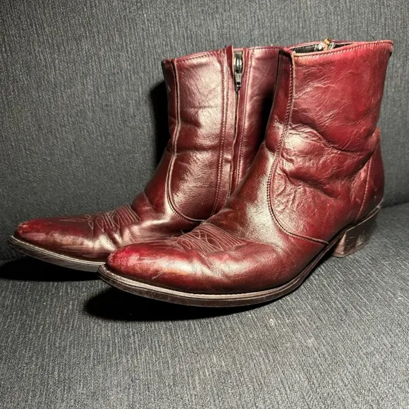 Laredo Fletcher Boots, Size 11.5D, Red-brown leather, Preowned