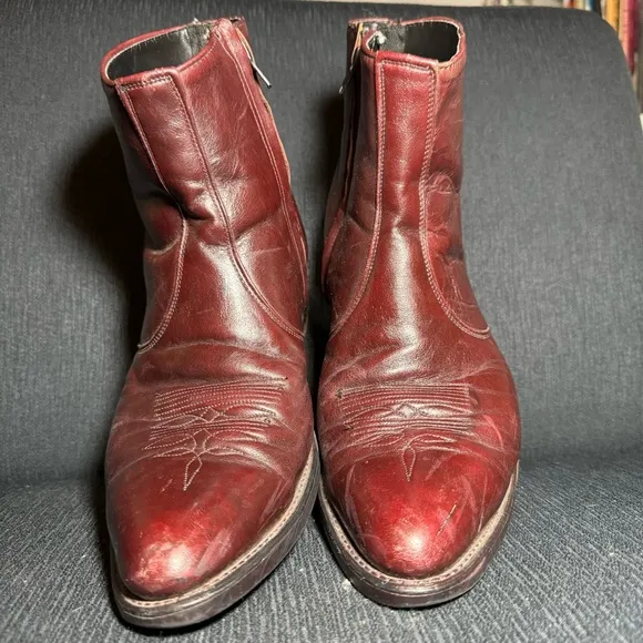 Laredo Fletcher Boots, Size 11.5D, Red-brown leather, Preowned