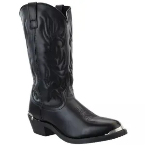 Laredo Mccomb Boots Men's 10D Round Toe‎ Cowboy Black Casual Western Leather