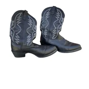 Laredo Men's Birchwood Black Western Cowboy Boots Size 10.5 ew Mid-Calf